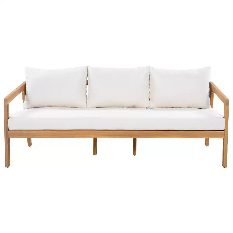 Christopher Knight Home Sunny Modern Set da 5 Pezzi con Sedute in Acacia, Tavolo Rettangolare a Doghe e 7 Posti a Sedere