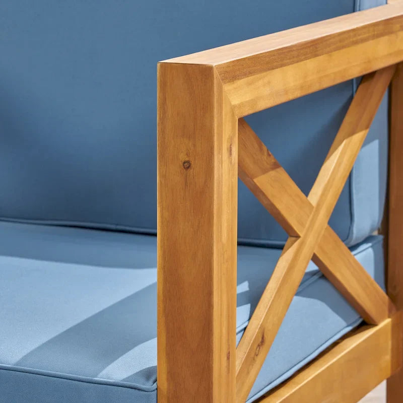 Set da conversazione Brava da 6 pezzi per esterni in legno di acacia di Christopher Knight Home
