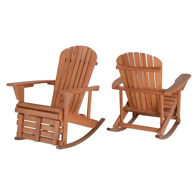 Sedia a dondolo Adirondack della collezione Zero Gravity con poggiapiedi integrato (confezione da 2)
