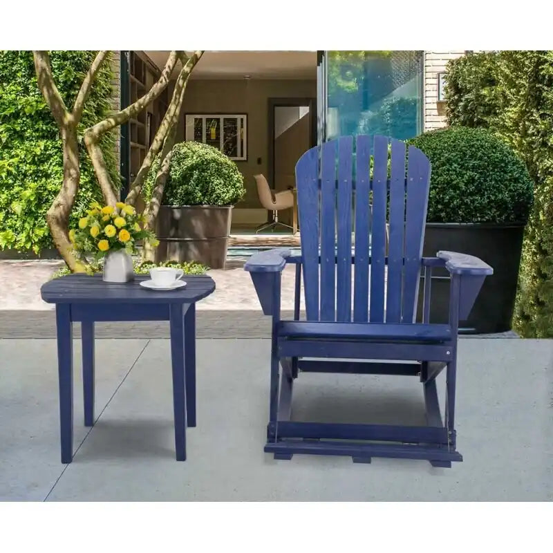 Sedia a dondolo Adirondack della collezione Zero Gravity con poggiapiedi integrato (confezione da 2)