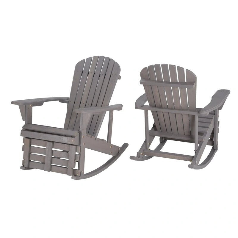 Sedia a dondolo Adirondack della collezione Zero Gravity con poggiapiedi integrato (confezione da 2)