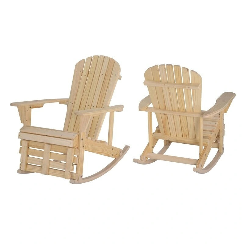 Sedia a dondolo Adirondack della collezione Zero Gravity con poggiapiedi integrato (confezione da 2)