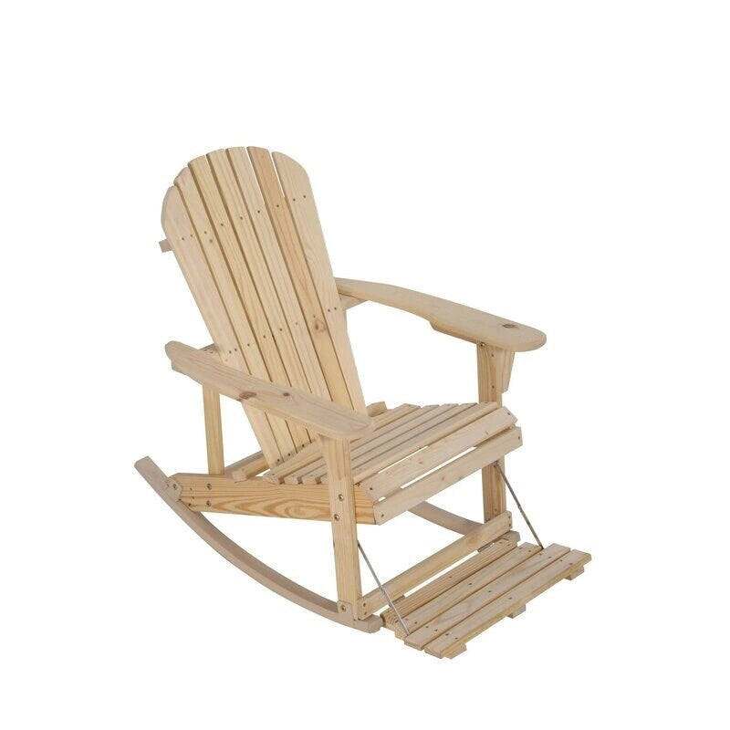 Sedia a dondolo Adirondack della collezione Zero Gravity con poggiapiedi integrato (confezione da 2)