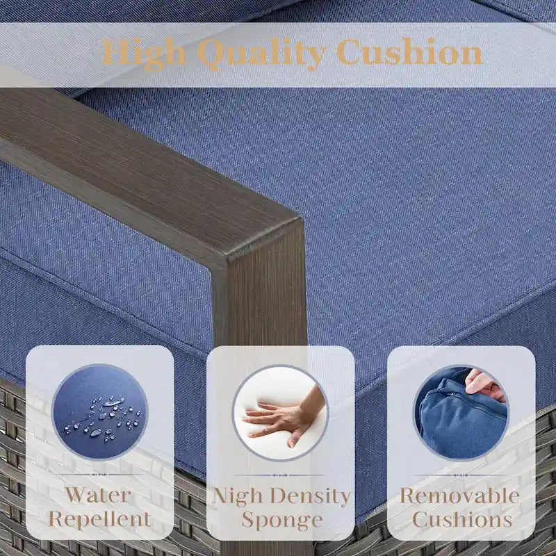 Gymojoy Set di 2 sedie da esterno, Sedie in Rattan per tutte le stagioni - Grigio