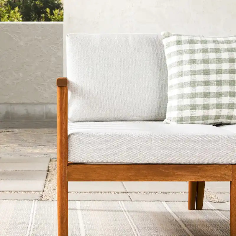 Divano-Chaise a fuso in legno massello Middlebrook