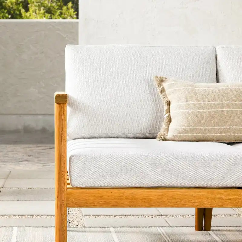 Divano-Chaise a fuso in legno massello Middlebrook