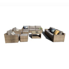 Set da Salotto Ventura in Rattan 11 Pezzi con Sedie Multiple