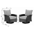 Sedia girevole in tessuto a 2 pezzi Williamsport