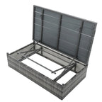 Ensemble de canapé d'angle d'extérieur 5 pièces en rotin synthétique avec table basse relevable
