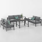 Set da conversazione da esterno Royalcraft a 5 pezzi con cuscini