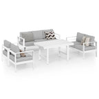 Set da conversazione da esterno Royalcraft a 5 pezzi con cuscini