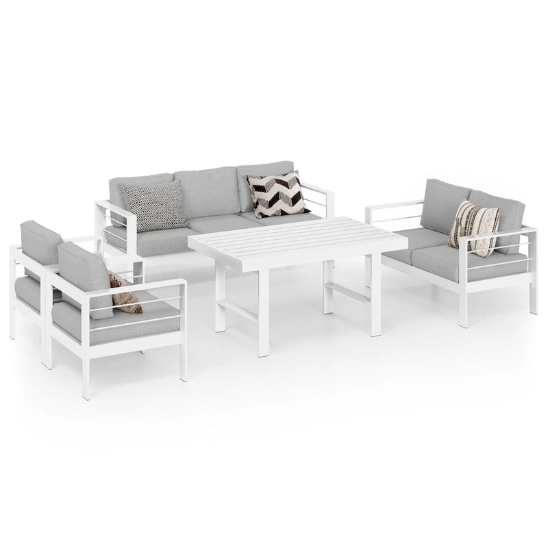 Set da conversazione da esterno Royalcraft a 5 pezzi con cuscini