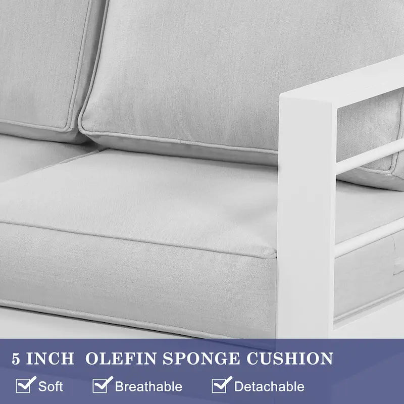 Set da conversazione da esterno Royalcraft a 5 pezzi con cuscini