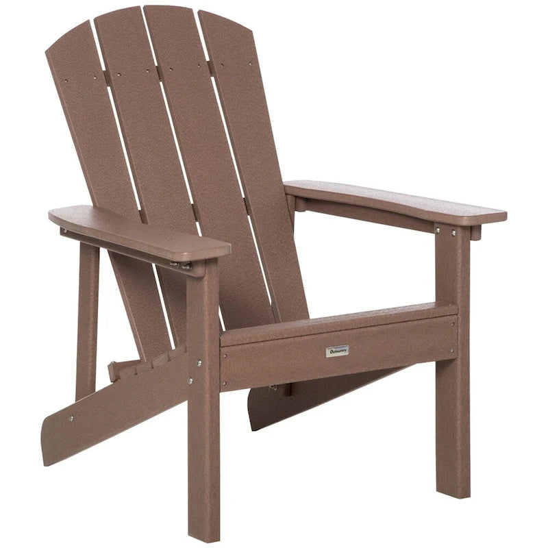 Sedia Adirondack, Sedia da Patio e Focolare in Finto Legno, HDPE Resistente alle Intemperie