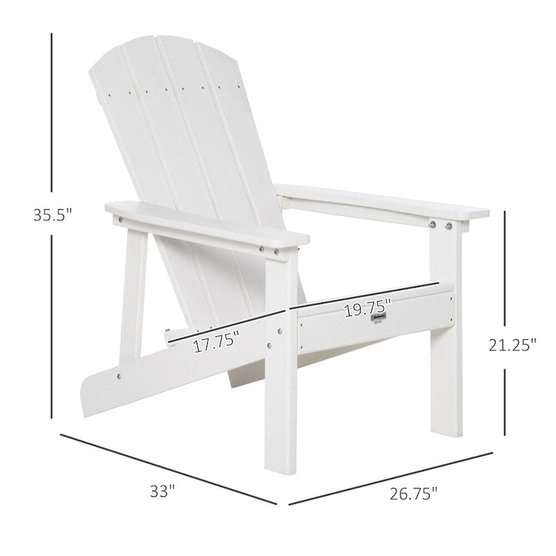 Sedia Adirondack, Sedia da Patio e Focolare in Finto Legno, HDPE Resistente alle Intemperie