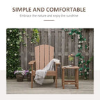 Sedia Adirondack, Sedia da Patio e Focolare in Finto Legno, HDPE Resistente alle Intemperie