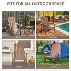 Sedia Adirondack, Sedia da Patio e Focolare in Finto Legno, HDPE Resistente alle Intemperie