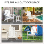 Sedia Adirondack, Sedia da Patio e Focolare in Finto Legno, HDPE Resistente alle Intemperie