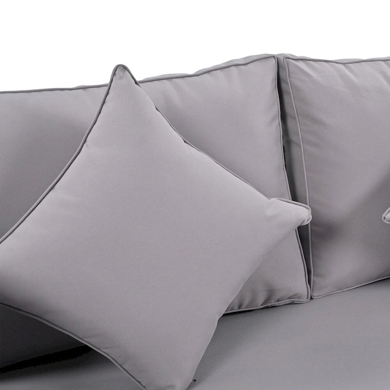 Daybed da esterno con schienale in corda di nylon intrecciata e cuscini lavabili