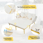 Daybed da esterno con schienale in corda di nylon intrecciata e cuscini lavabili