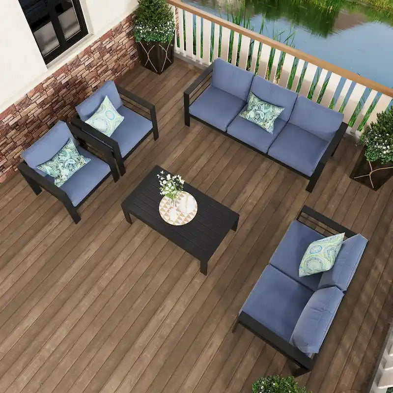 Set da esterni componibile Royalcraft a 5 pezzi in alluminio