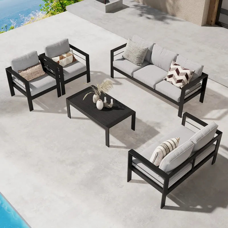 Set da esterni componibile Royalcraft a 5 pezzi in alluminio