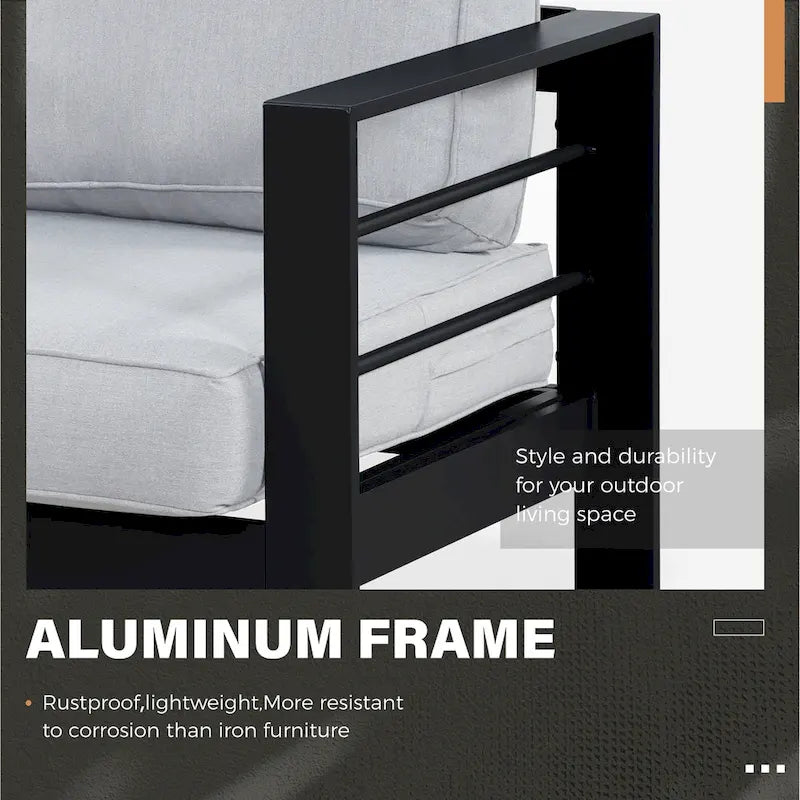 Set da esterni componibile Royalcraft a 5 pezzi in alluminio