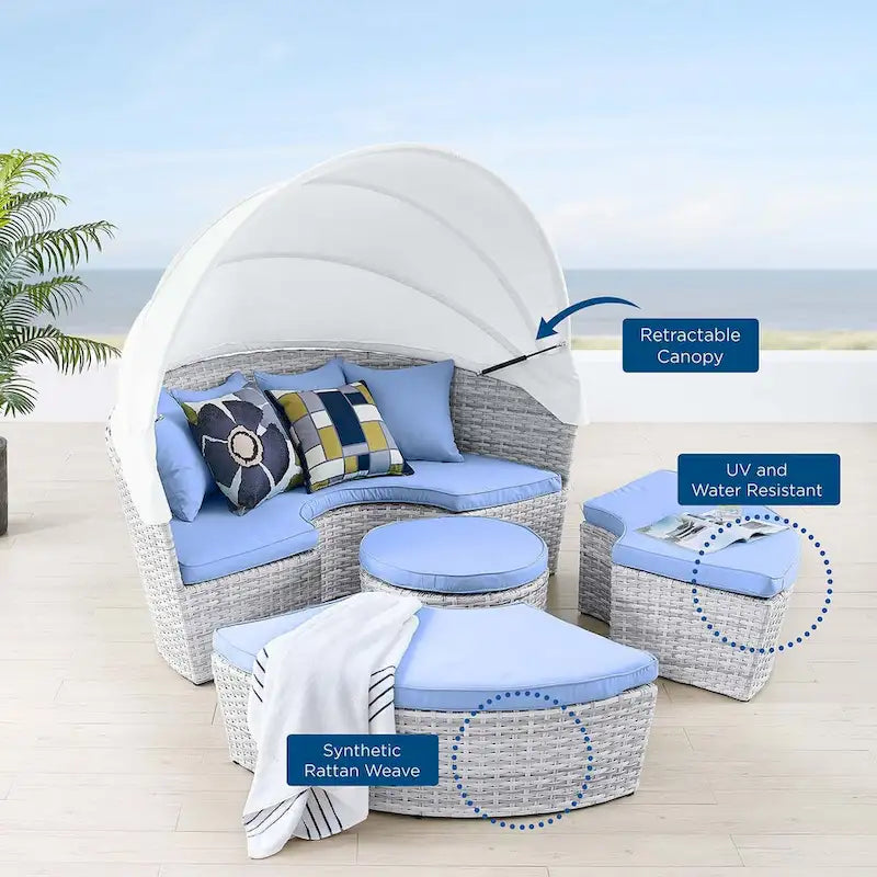 Daybed da esterno con tettuccio Scottsdale