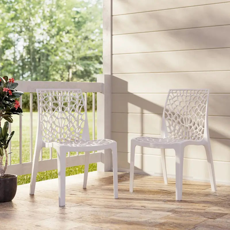 Set lounge da esterno 3 pezzi con tavolo quadrato Lyra e sedie patio Karissa