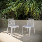 Set lounge da esterno 3 pezzi con tavolo quadrato Lyra e sedie patio Karissa