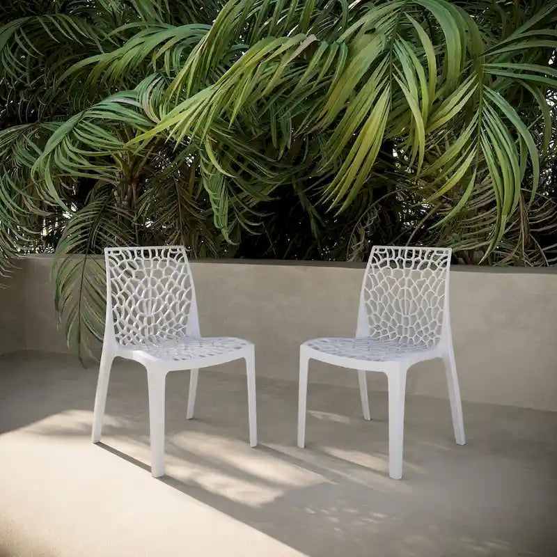 Set lounge da esterno 3 pezzi con tavolo quadrato Lyra e sedie patio Karissa