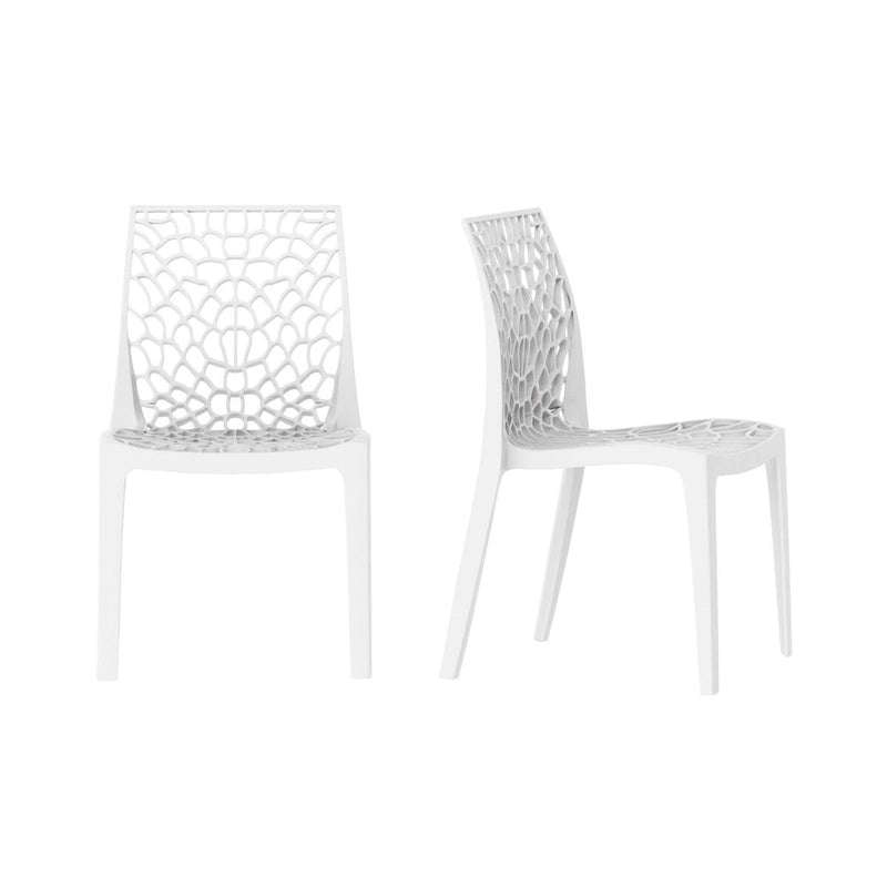 Set lounge da esterno 3 pezzi con tavolo quadrato Lyra e sedie patio Karissa