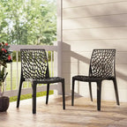 Set lounge da esterno 3 pezzi con tavolo quadrato Lyra e sedie patio Karissa