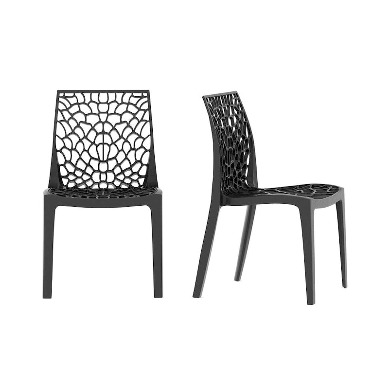 Set lounge da esterno 3 pezzi con tavolo quadrato Lyra e sedie patio Karissa