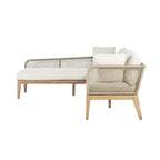 Divano componibile da esterni Cypress Teak Wood 2 pezzi con chaise longue a sinistra