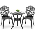 Outdoor, Cast Aluminum Patio Sets with Umbrella Hole Table