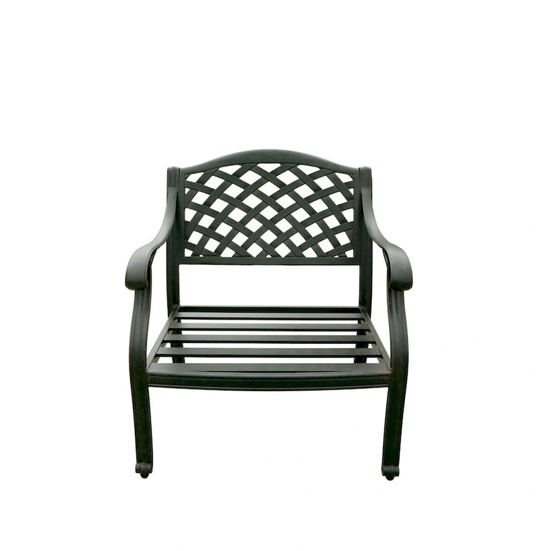 Set da conversazione con divanetto e braciere a propano Nassau da 4 pezzi con cuscini, tavolo rotondo da 47" con braciere e vetro riflettente