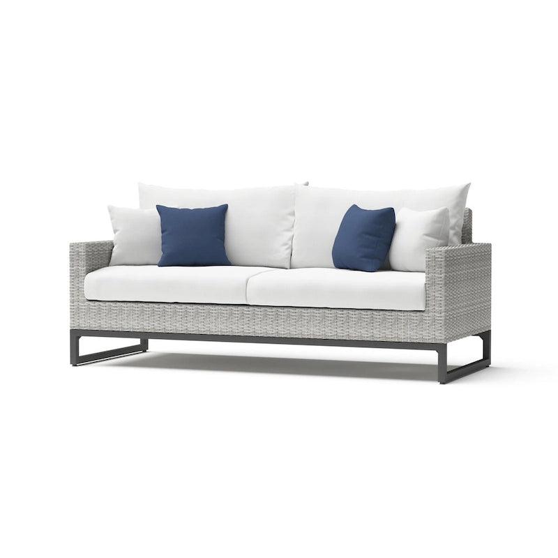 Set Milo Grey 4 pezzi Sunbrella per esterni con movimento e fuoco