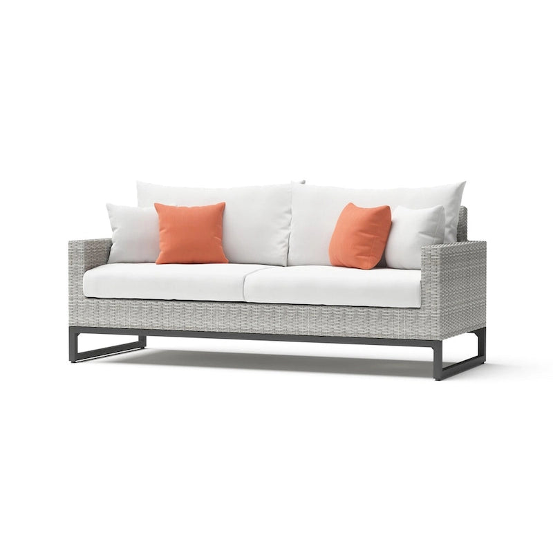 Set Milo Grey 4 pezzi Sunbrella per esterni con movimento e fuoco