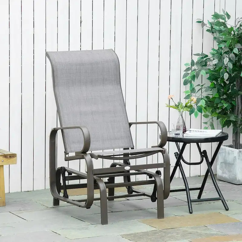 Fauteuil planeur d'extérieur avec mécanisme de bascule fluide