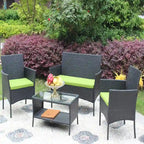 Set di mobili da giardino in rattan (4 pezzi)