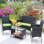 Set di mobili da giardino in rattan (4 pezzi)