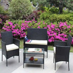 Set di mobili da giardino in rattan (4 pezzi)