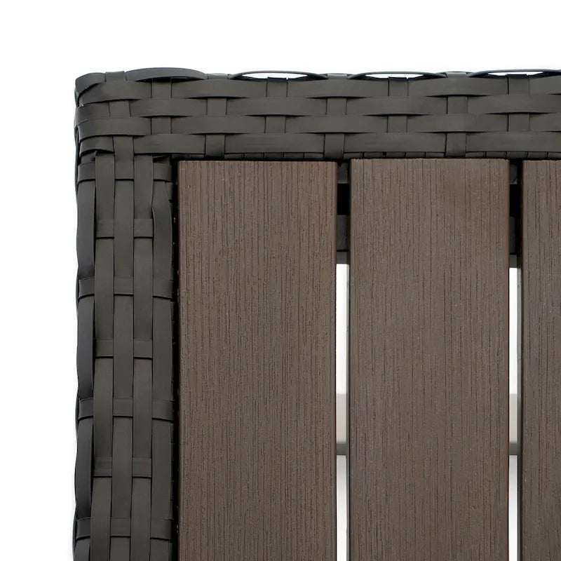 Set Milo Espresso 5 Pezzi con Poltrone da Esterno Sunbrella per Patio