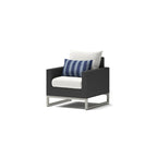 Set Milo Espresso 5 Pezzi con Poltrone da Esterno Sunbrella per Patio
