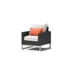 Set Milo Espresso 5 Pezzi con Poltrone da Esterno Sunbrella per Patio