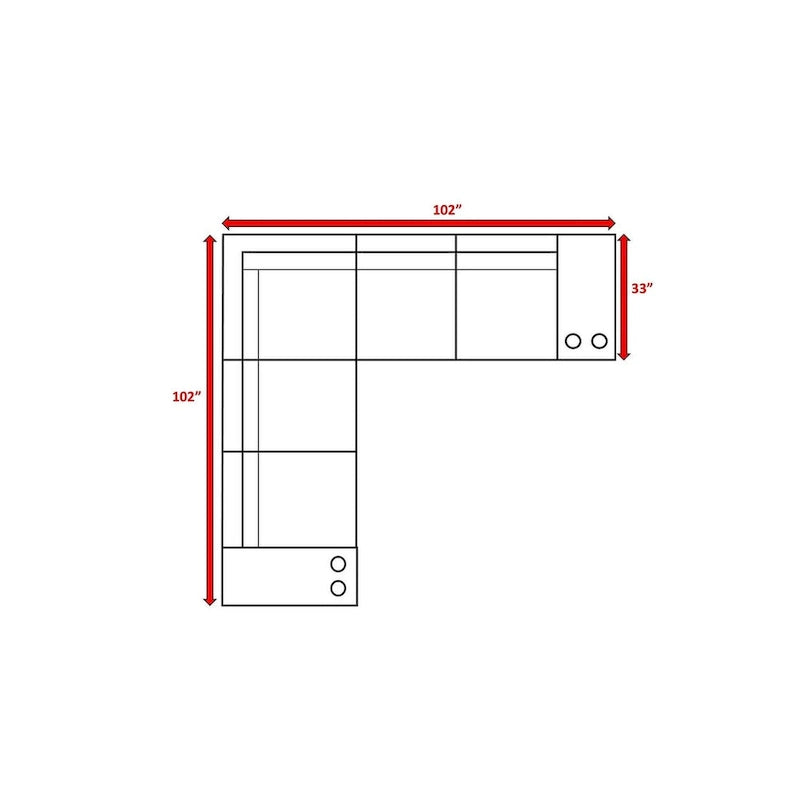 LSI Arelys - Salotto da esterno in vimini e rattan completamente assemblato con 4 posti a sedere e cuscini