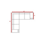 LSI Arelys - Salotto da esterno in vimini e rattan completamente assemblato con 4 posti a sedere e cuscini