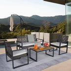 Set Mobili da Giardino WW da 4 Pezzi