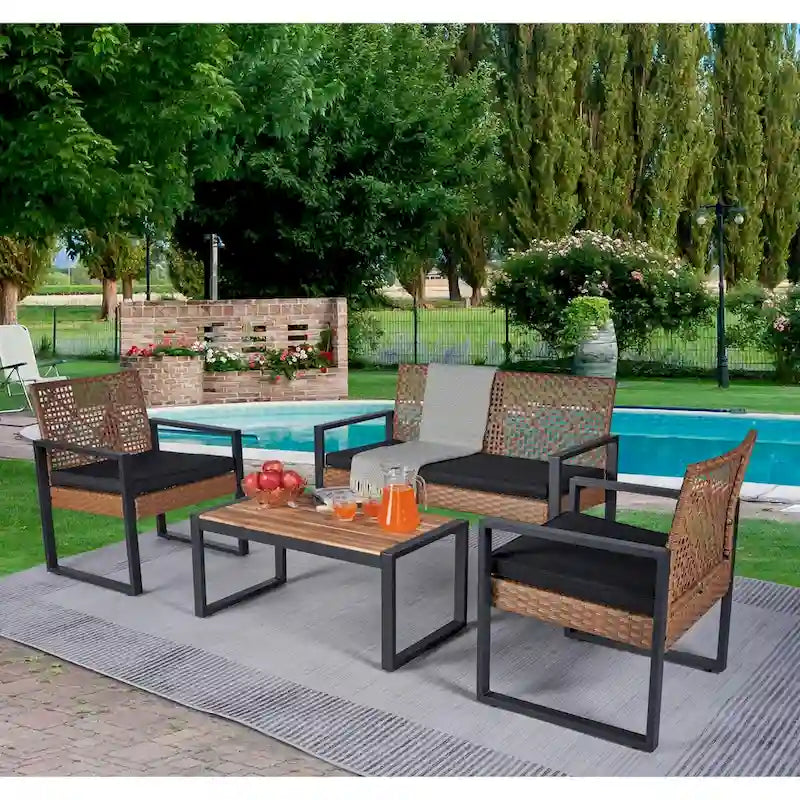 Set Mobili da Giardino WW da 4 Pezzi